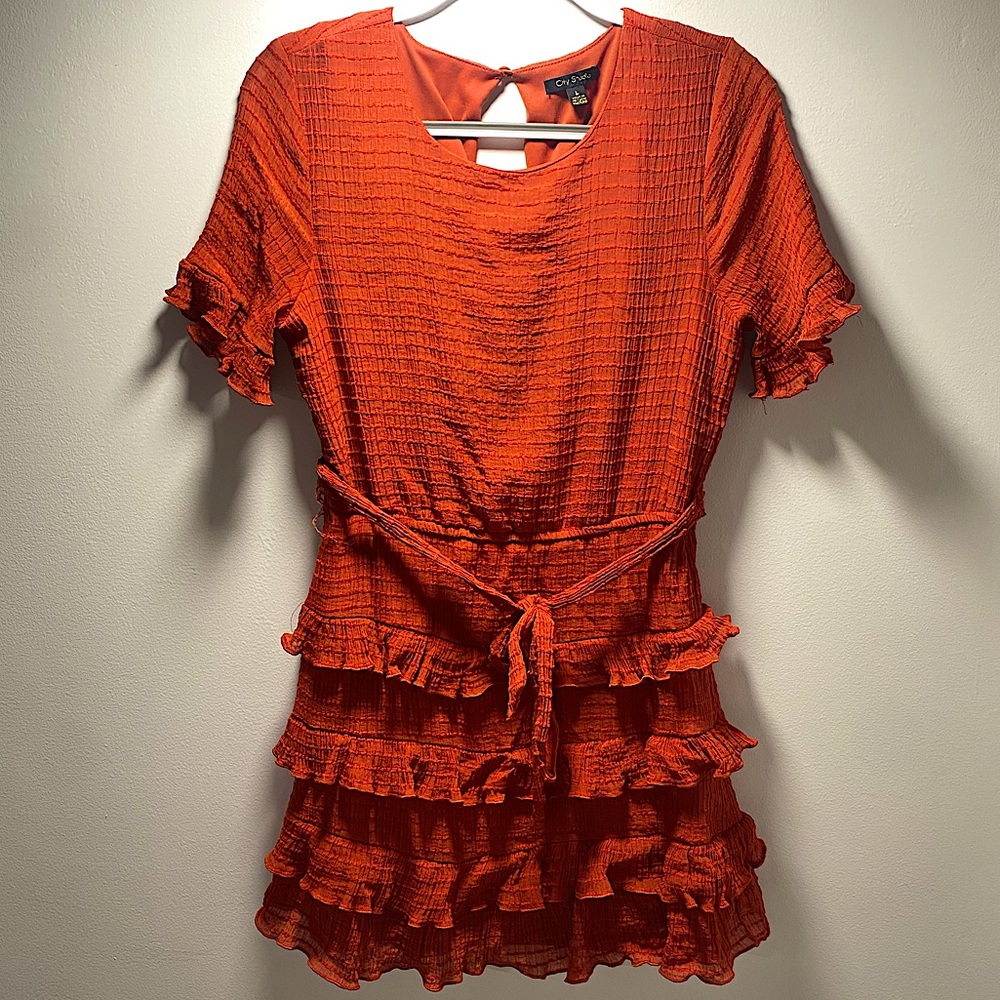 CITY STUDIO Rust Orange Dress | L